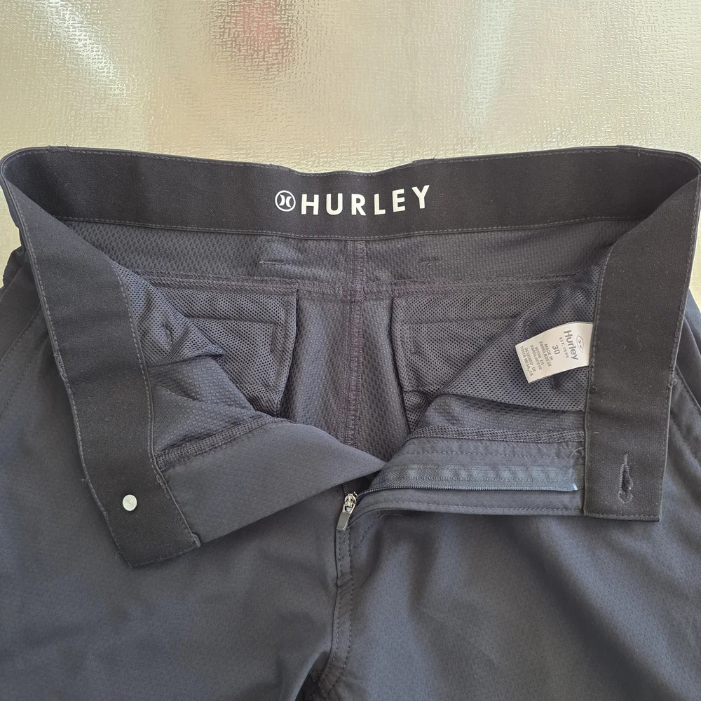Hurley Performance Tech Hybrid Man's Shorts Black Stretch Athleisure Surf 30